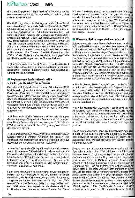 Vorschauseite 2: Die Gesundheitspolitik nach der Bundestagswahl Voraussetzungen - Handlungsspielräume - Akteure