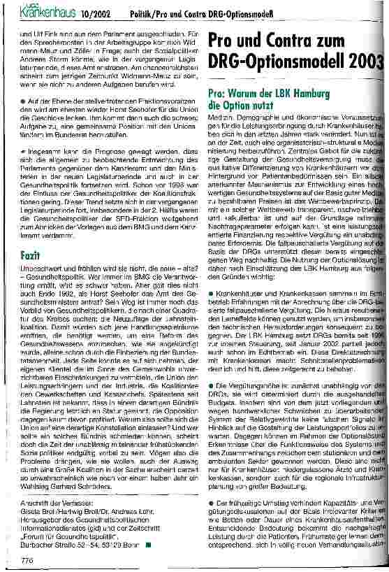 Vorschauseite 4: Die Gesundheitspolitik nach der Bundestagswahl Voraussetzungen - Handlungsspielräume - Akteure