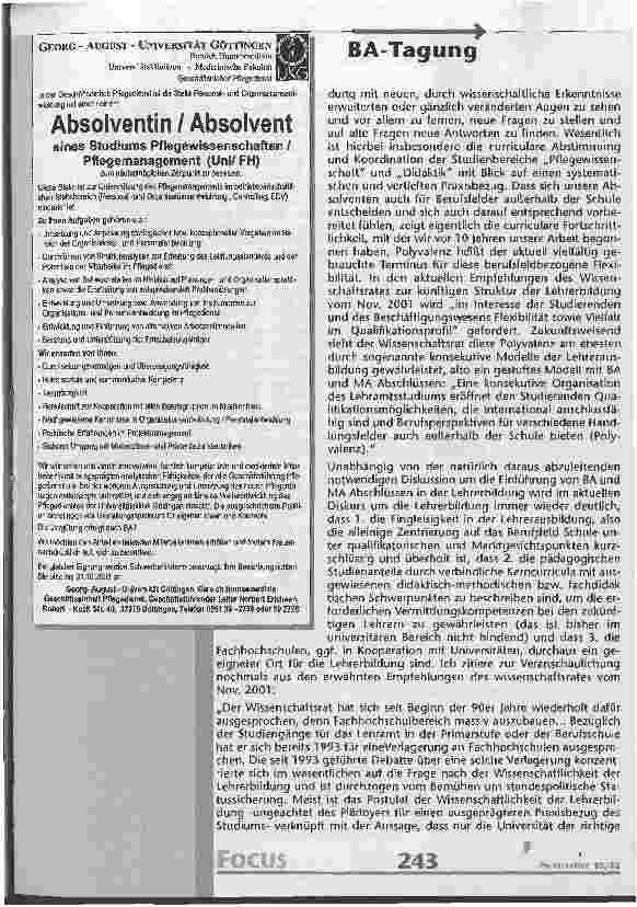 Vorschauseite 4: Lehrer/-in mit Lehramt Pflege: Eine Lehrerin, ein Lehrer ohne Schule...?