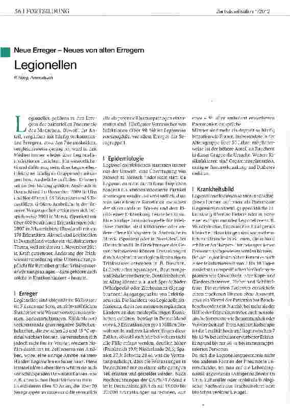 Vorschauseite 1: Legionellen