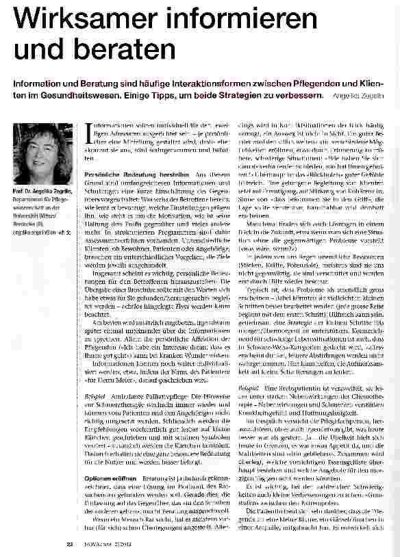 Vorschauseite 1: Wirksamer informieren und beraten