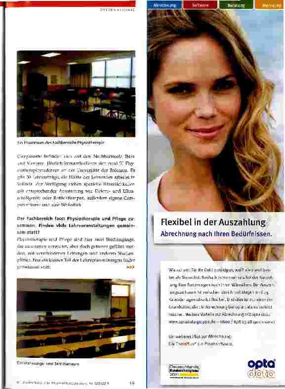 Vorschauseite 2: Physiotherapieausbildung in Spanien