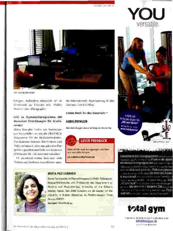 Vorschauseite 4: Physiotherapieausbildung in Spanien