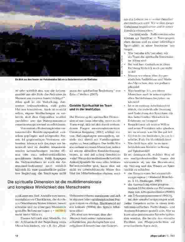 Vorschauseite 4: Lebendige Spiritualität in der Pflege