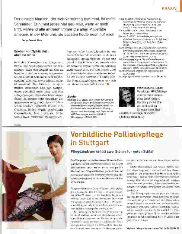 Vorschauseite 5: Lebendige Spiritualität in der Pflege