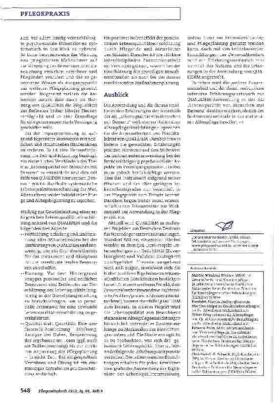 Vorschauseite 5: Im Fokus: Das Instrument QualidemLebensqualität einschätzen und gezielt fördern