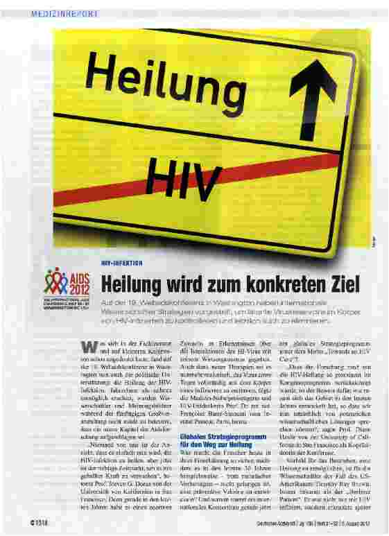 Vorschauseite 1: Heilung wird zum konkreten Ziel
