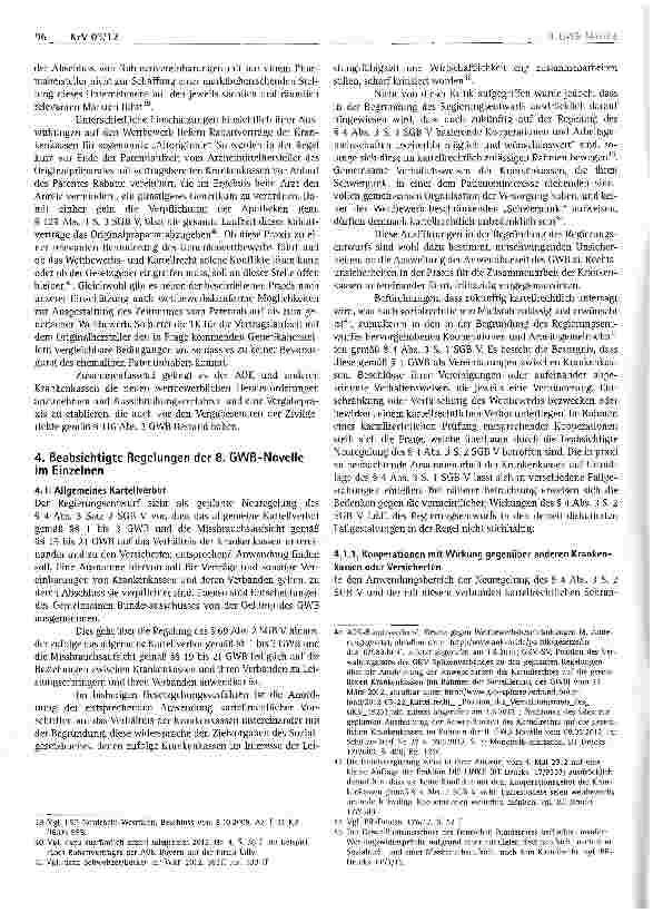 Vorschauseite 4: 8. GWB-Novelle: Spielregeln für die wettbewerbliche Ausrichtung der gesetzlichen Krankenversicherung