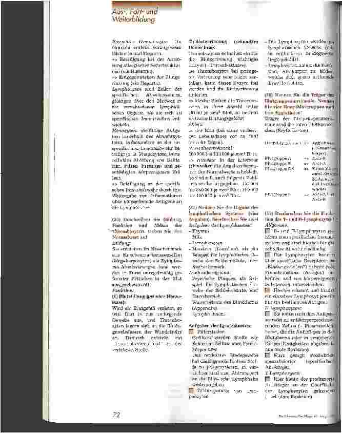 Vorschauseite 4: Was wird wohl abgefragt? 9. Teil: Anatomie/Physiologie