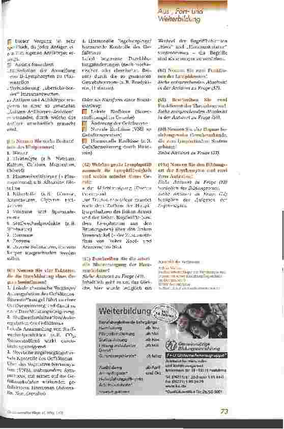 Vorschauseite 5: Was wird wohl abgefragt? 9. Teil: Anatomie/Physiologie