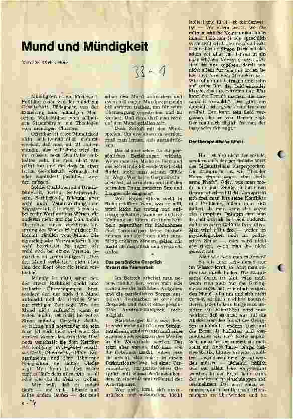 Vorschauseite 1: Mund und Mündigkeit