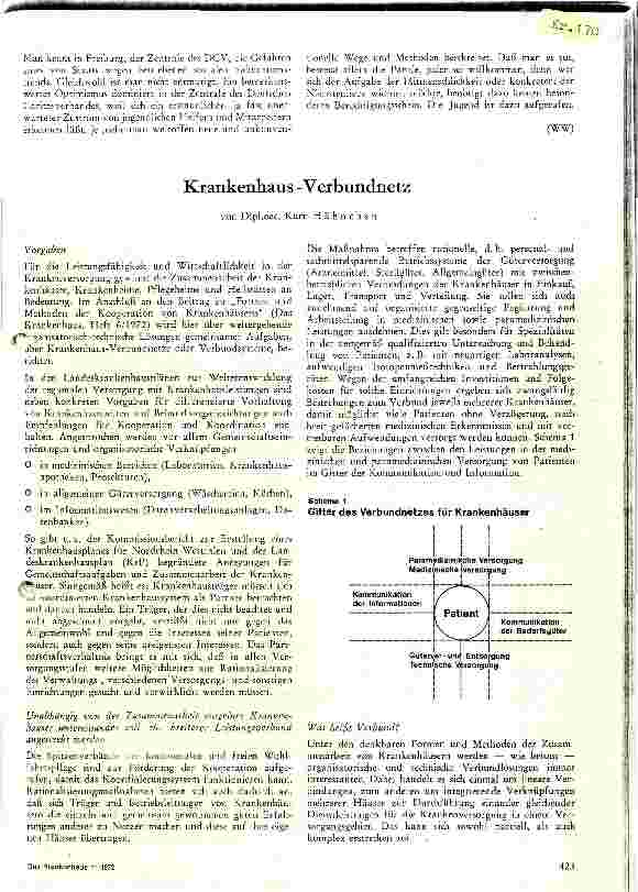 Vorschauseite 1: Krankenhaus - Verbundnetz