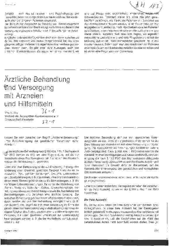 Vorschauseite 5: Zur Proplematik der ärztlichen Versorgung in Pflegeheimen