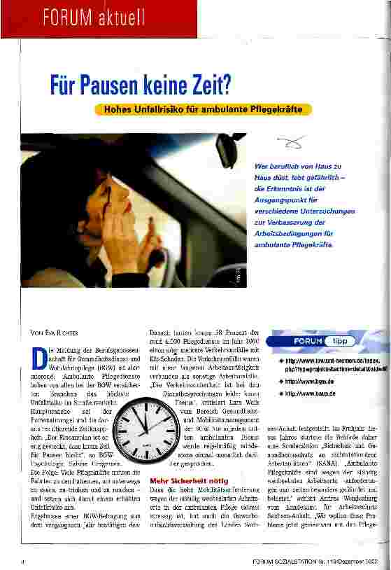 Vorschauseite 1: Für Pausen keine Zeit?
