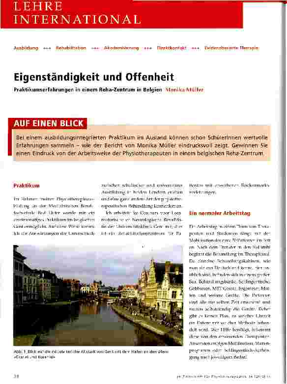 Vorschauseite 1: Eigenständigkeit und Offenheit