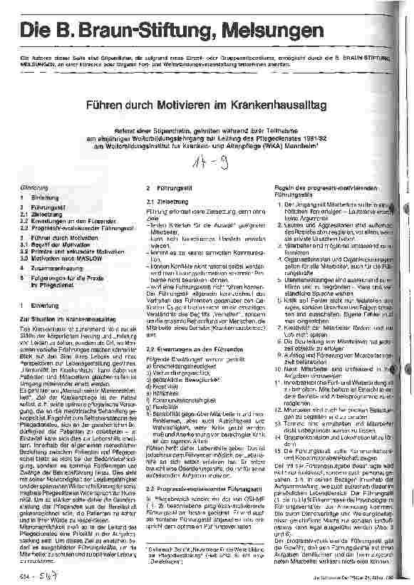 Vorschauseite 1: Führen durch Motivieren im Krankenhausalltag
