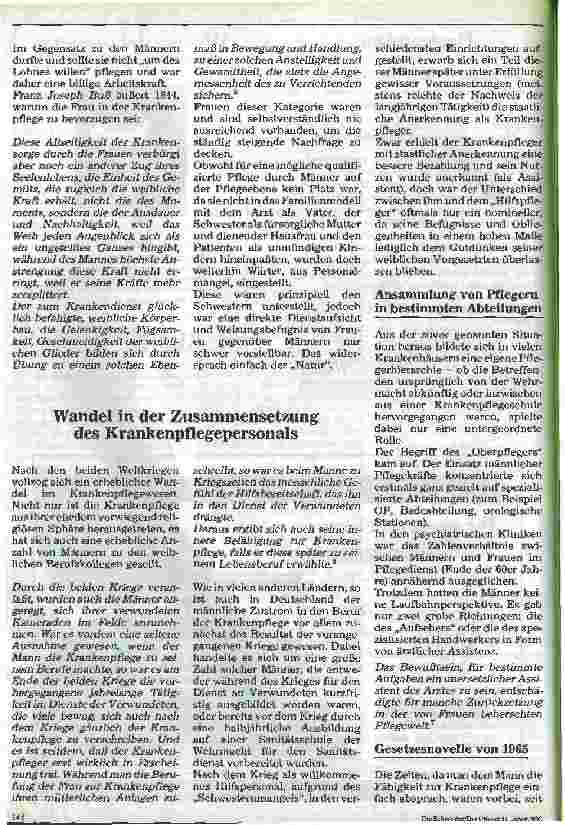 Vorschauseite 3: Krankenpflege - ein Beruf nur für Frauen? - Chance der Männer im Frauenregiment