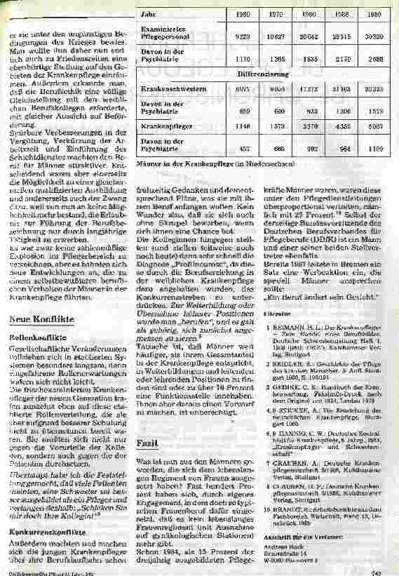 Vorschauseite 4: Krankenpflege - ein Beruf nur für Frauen? - Chance der Männer im Frauenregiment