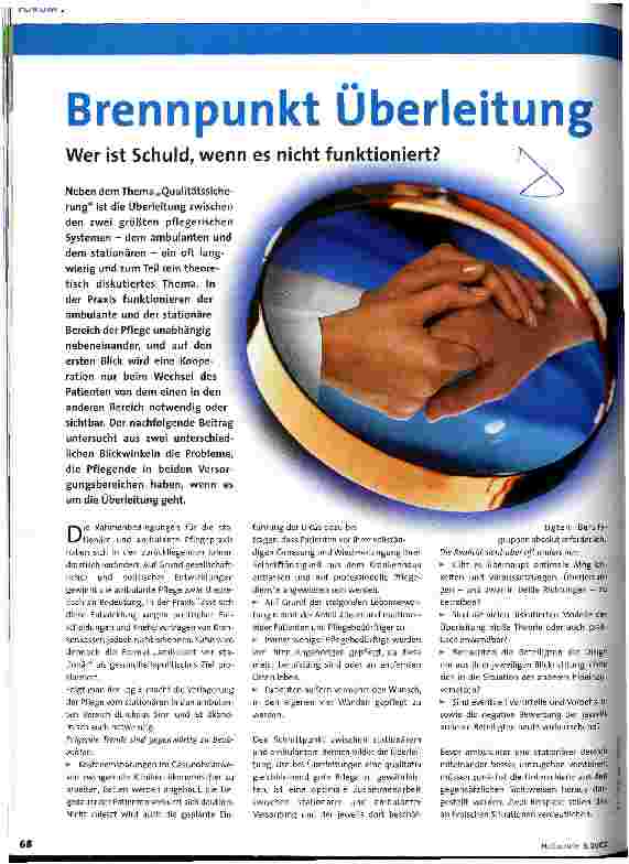 Vorschauseite 1: Brennpunkt Überleitung