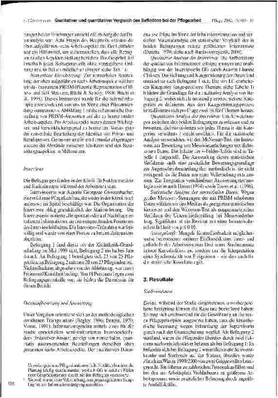 Vorschauseite 3: Qualitativer und quantitativer Vergleich des Befindens bei der Pflegearbeit vor und nach Kinästhetik-Grundschulungen in einer nuklearund radiotherapeutischen Klinik