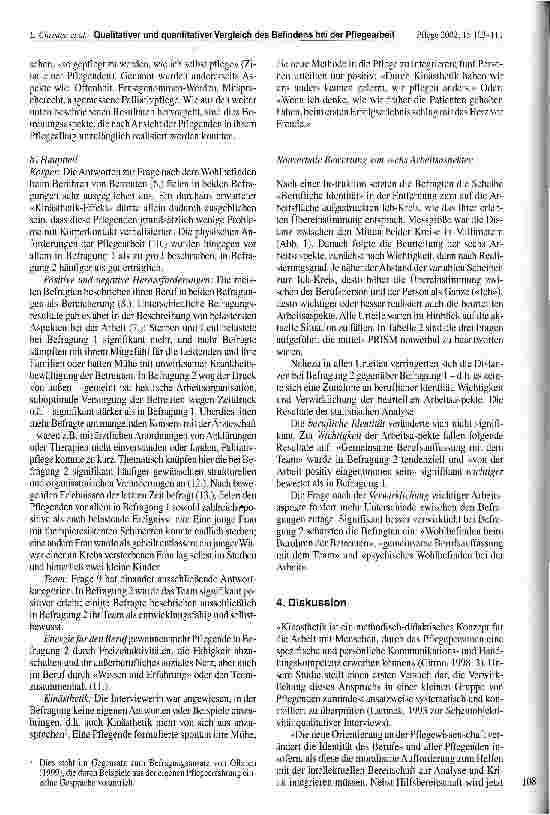 Vorschauseite 6: Qualitativer und quantitativer Vergleich des Befindens bei der Pflegearbeit vor und nach Kinästhetik-Grundschulungen in einer nuklearund radiotherapeutischen Klinik