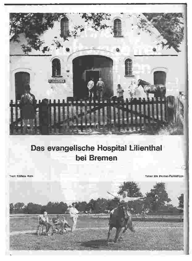 Vorschauseite 1: Das evangelische Hospital Lilienthal bei Bremen