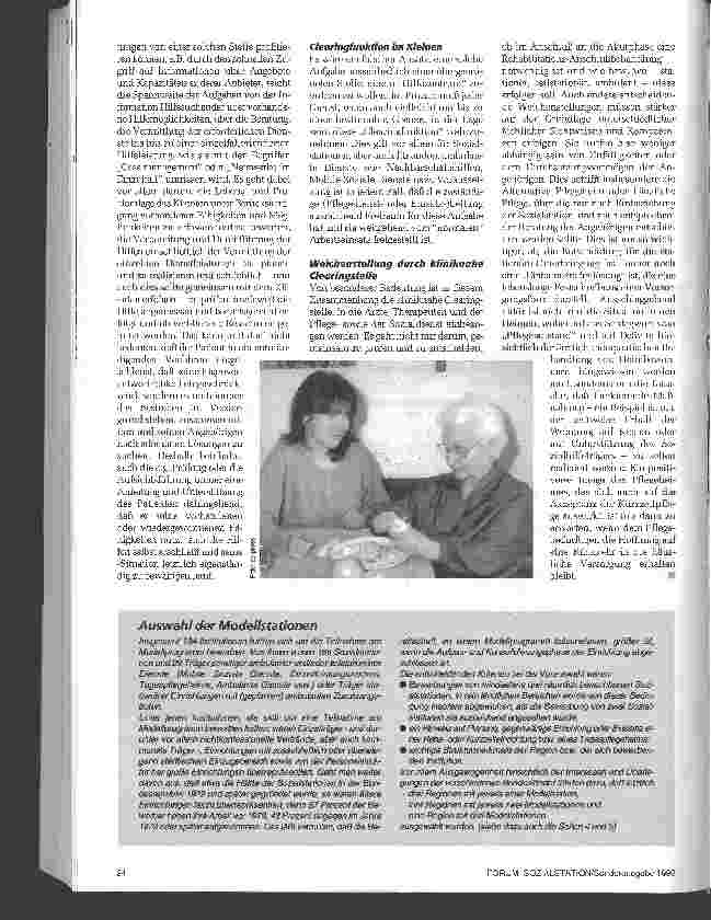 Vorschauseite 2: Die Rolle im Netzwerk der Hilfen Die Sozialstation als Teil des Verbundsystems