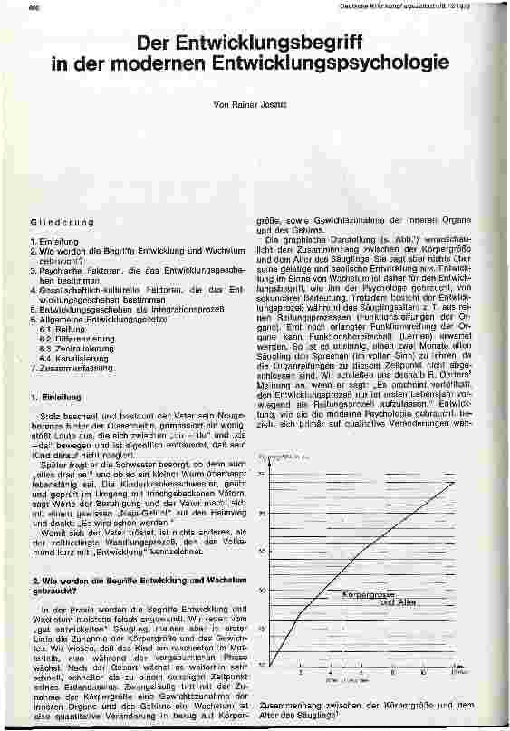 Vorschauseite 1: Der Entwicklungsbegriff in der modernen Entwicklungspsychologie