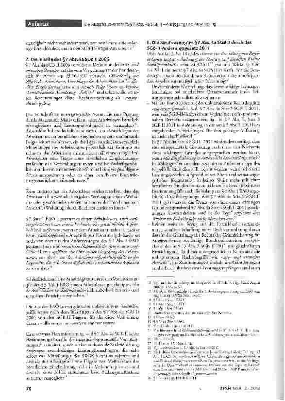Vorschauseite 2: Die Ausschlussvorschrift §7 Abs. 4a SGB II - Auslegung und Anwendung