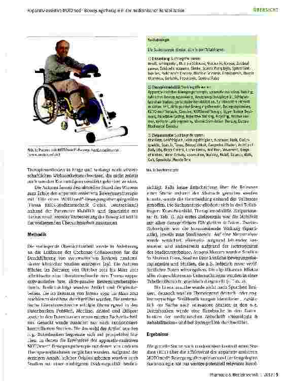 Vorschauseite 3: Apparativ-assistive MOTOmed Bewegungstherapie in der medizinischen Rehabilitation: eine Übersicht