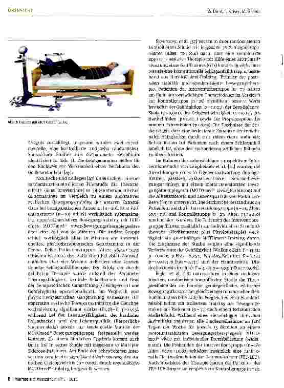 Vorschauseite 6: Apparativ-assistive MOTOmed Bewegungstherapie in der medizinischen Rehabilitation: eine Übersicht