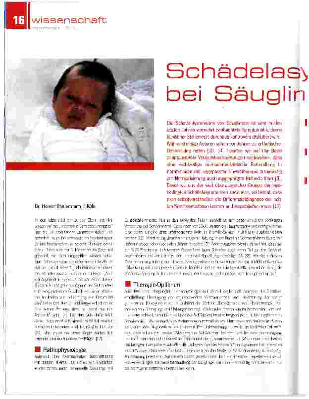 Vorschauseite 1: Schädelasymmetrie bei Säuglingen