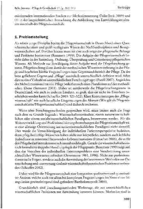 Vorschauseite 3: Methodennutzung, -präferenz und -fortbildungsbedarfe in der deutschsprachigen Pflegewissenschaft