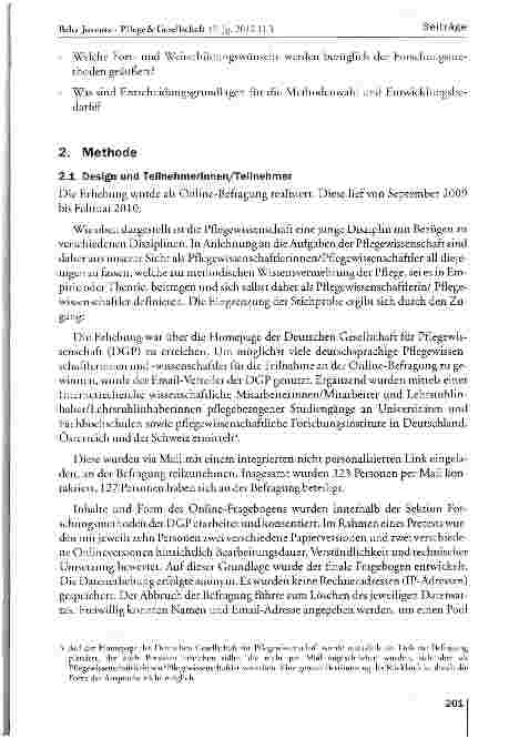 Vorschauseite 5: Methodennutzung, -präferenz und -fortbildungsbedarfe in der deutschsprachigen Pflegewissenschaft