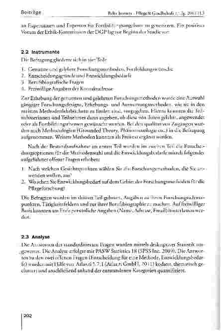 Vorschauseite 6: Methodennutzung, -präferenz und -fortbildungsbedarfe in der deutschsprachigen Pflegewissenschaft