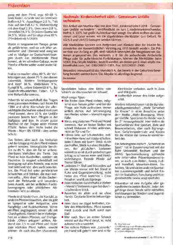 Vorschauseite 4: Vorsicht Sommer - Unfälle!