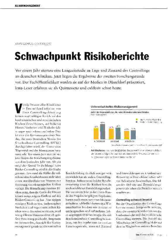 Vorschauseite 1: Schwachpunkt Risikoberichte