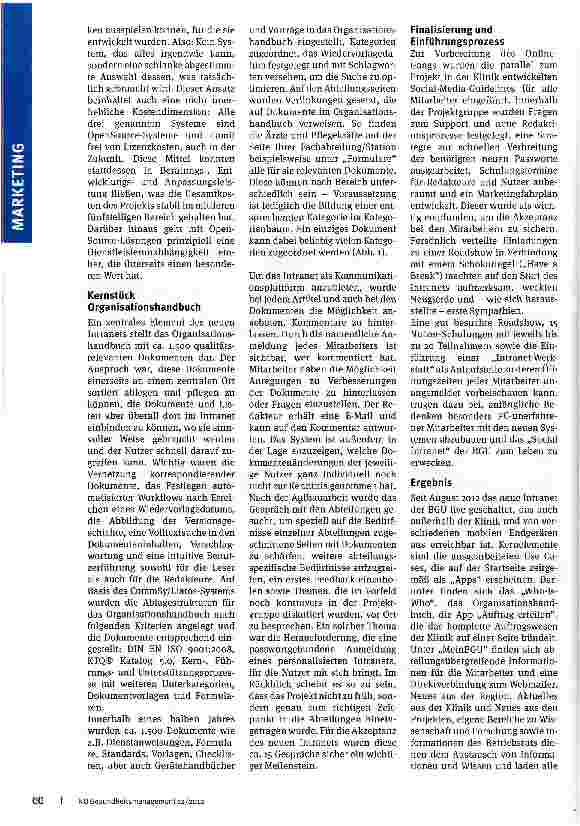 Vorschauseite 3: KlinikNet 2. 0 - der Weg zum innovativen Mitarbeiternetzwerk