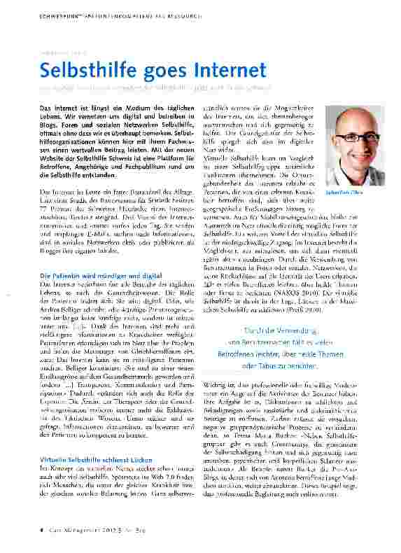 Vorschauseite 1: Selbsthilfe goes Internet