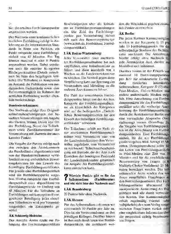 Vorschauseite 4: Interviewserie mit den Ärztekammern zum Thema: Zertifizierte Fortbildung