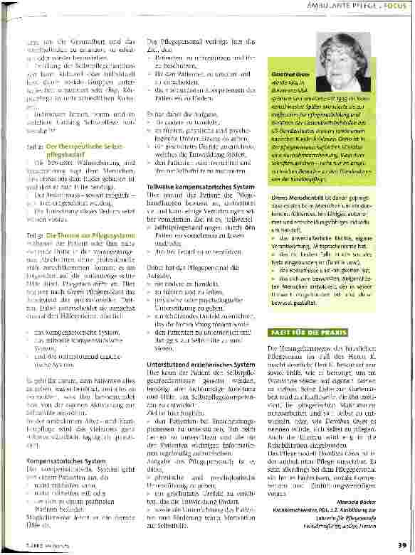 Vorschauseite 2: Das Ziel heißt Selbstpflege