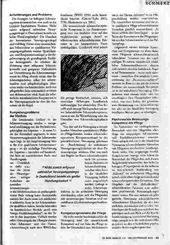 Vorschauseite 2: Schmerztherapeutischer Entwicklungsrückstand Versorgungssituation chronisch kranker schmerzbelasteter Patienten