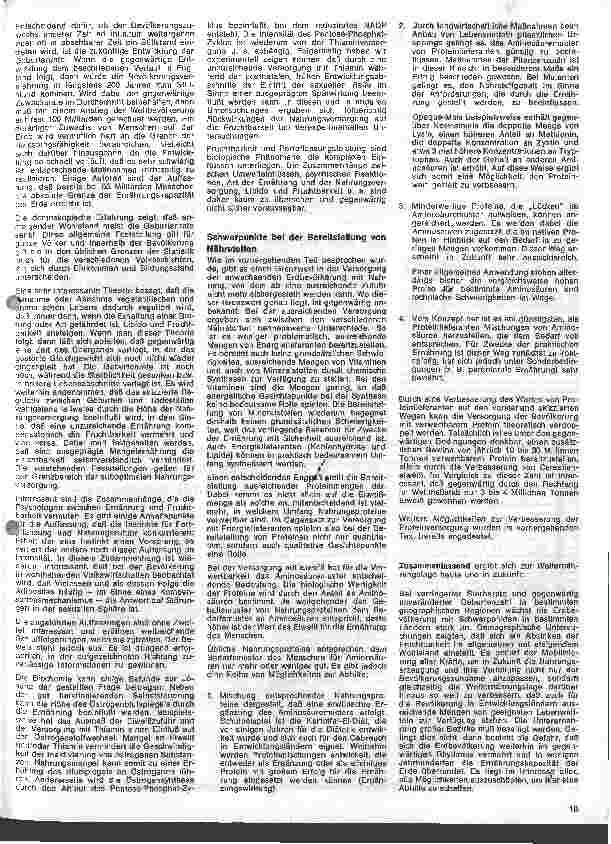 Vorschauseite 5: Grundzüge der Ernährung des gesunden Menschen 53. Folge: Die Ernährung der wachsenen Erdbevölkerung