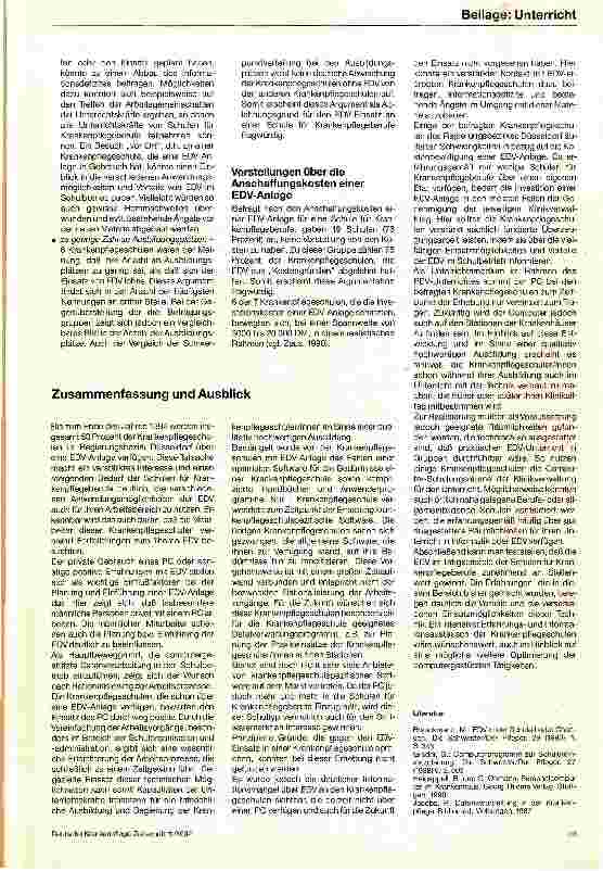 Vorschauseite 5: Computer in Krankenund Kinderkrankenpflegeschulen Analyse und Interpretation einer statistischen Erhebung zum Einsatz. .
