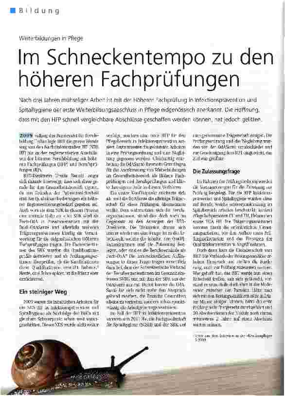 Vorschauseite 1: Im Schneckentempo zu den höheren Fachprüfungen