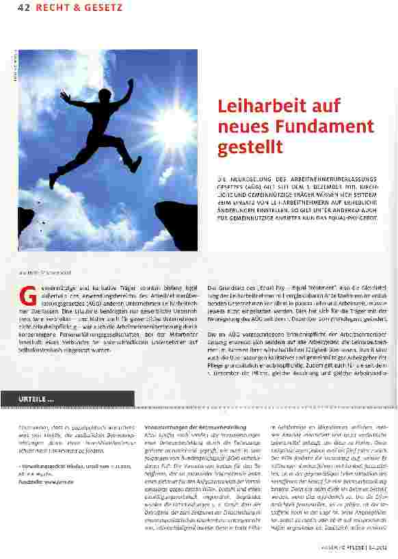 Vorschauseite 1: Leiharbeit auf neues Fundament gestellt