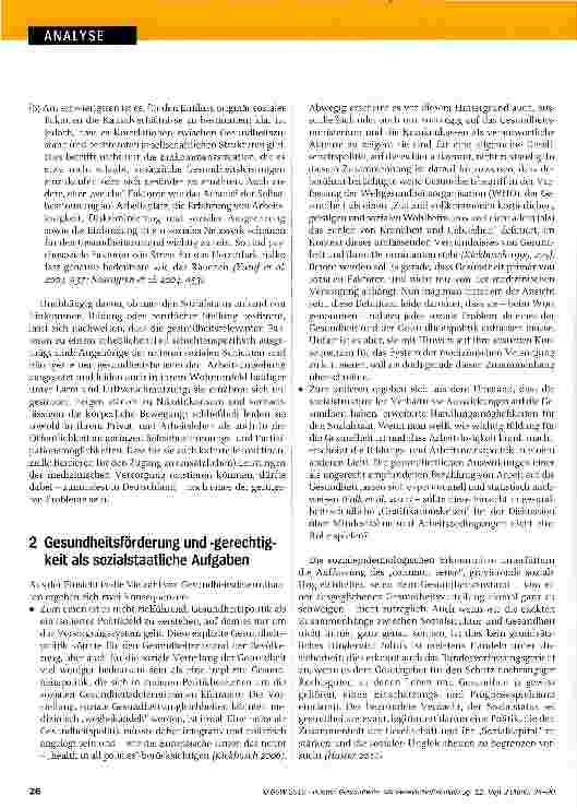 Vorschauseite 3: Gesundheitsals Gesellschaftspolitik