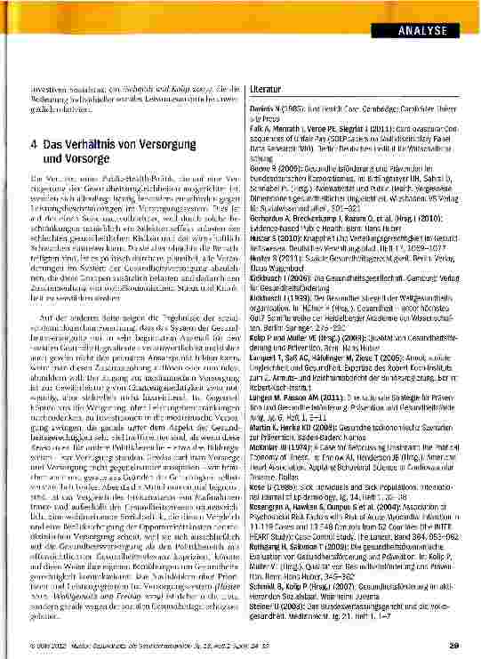 Vorschauseite 6: Gesundheitsals Gesellschaftspolitik