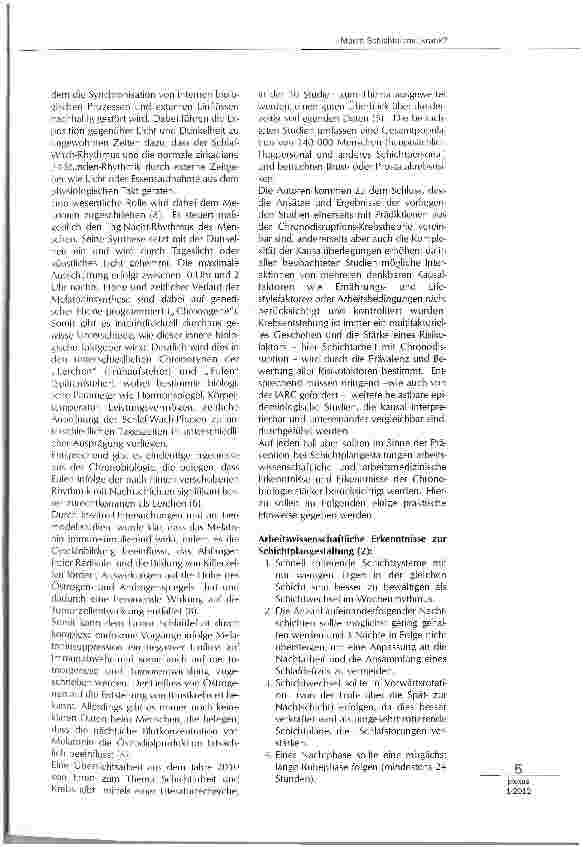 Vorschauseite 2: Macht Schichtdienst krank?