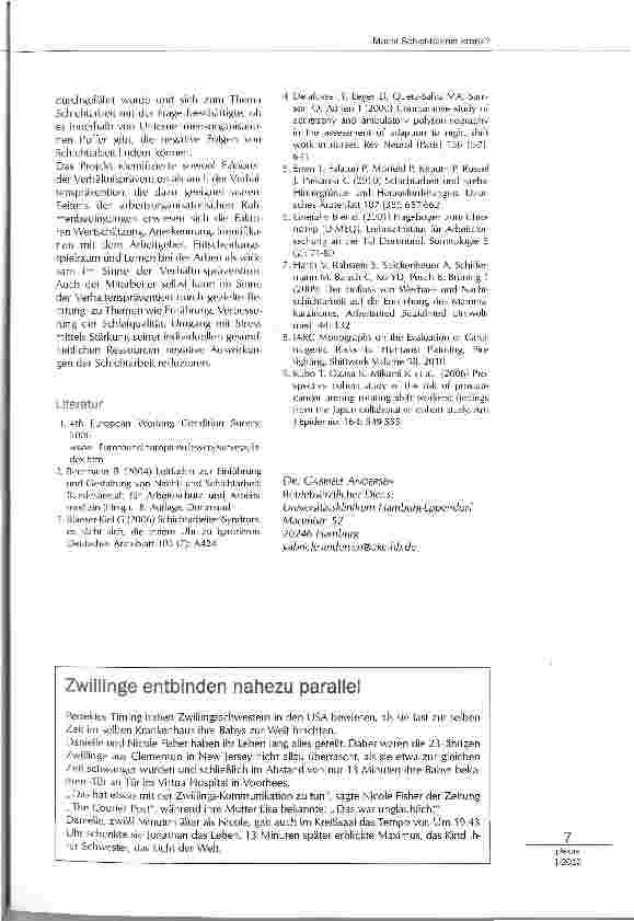 Vorschauseite 4: Macht Schichtdienst krank?